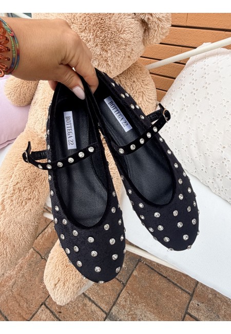 Ballerine mary jane strass nere