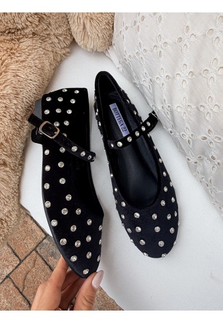 Ballerine mary jane strass nere