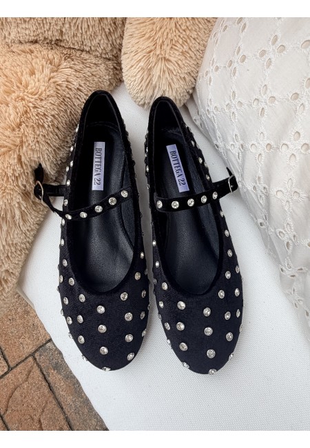 Ballerine mary jane strass nere