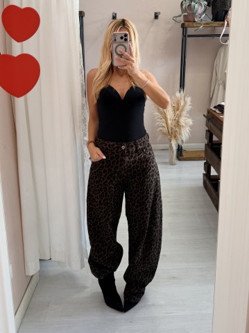 Jeans leopardati balloon 2