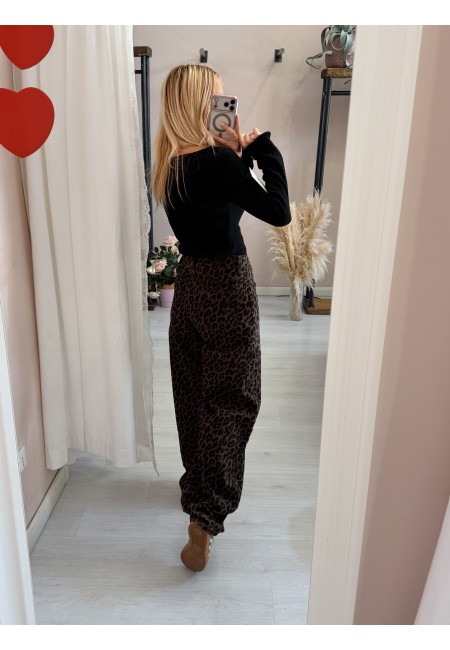 Jeans leopardati balloon
