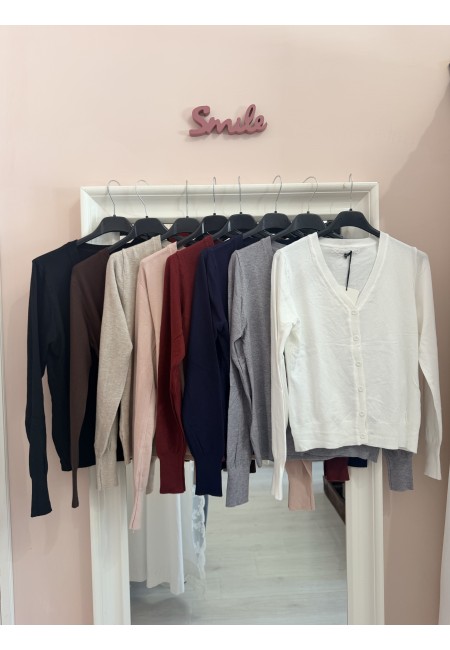 Cardigan bottoncini blu