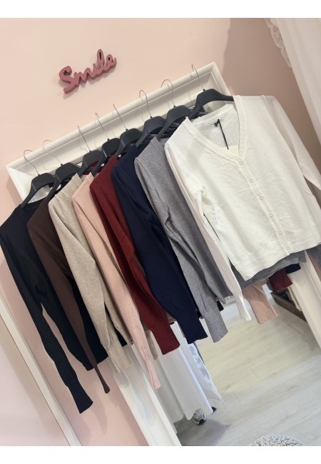 Cardigan bottoncini nero
