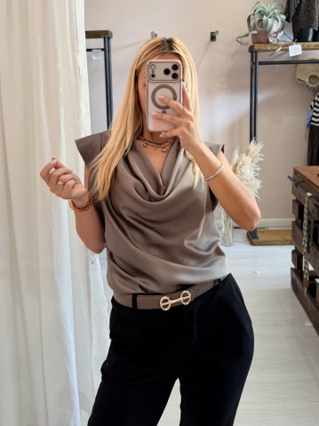 Maglia blusa in raso