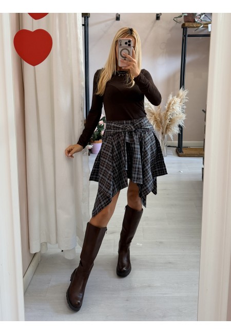 Stivali alti MARRONI eco pelle