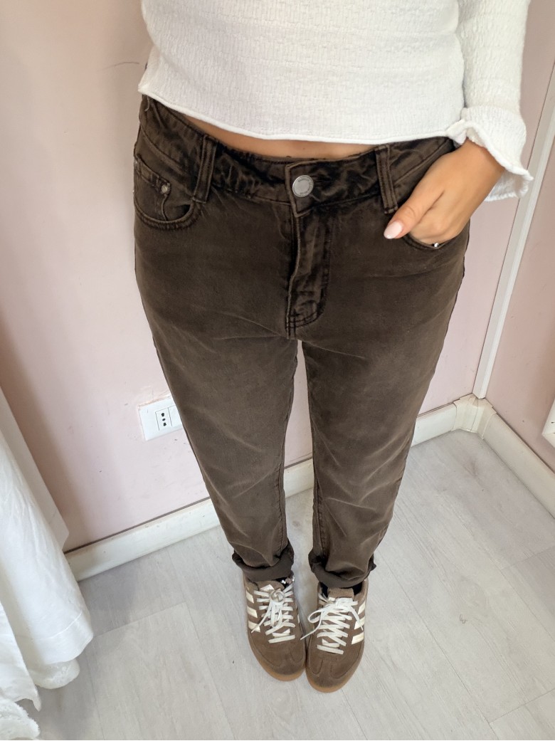 Jeans momfit marroni