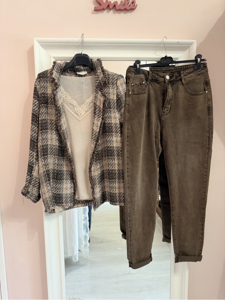 Jeans momfit marroni