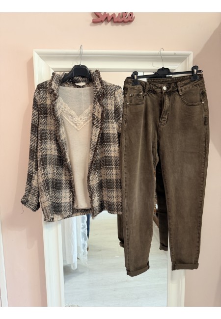 Jeans momfit marroni