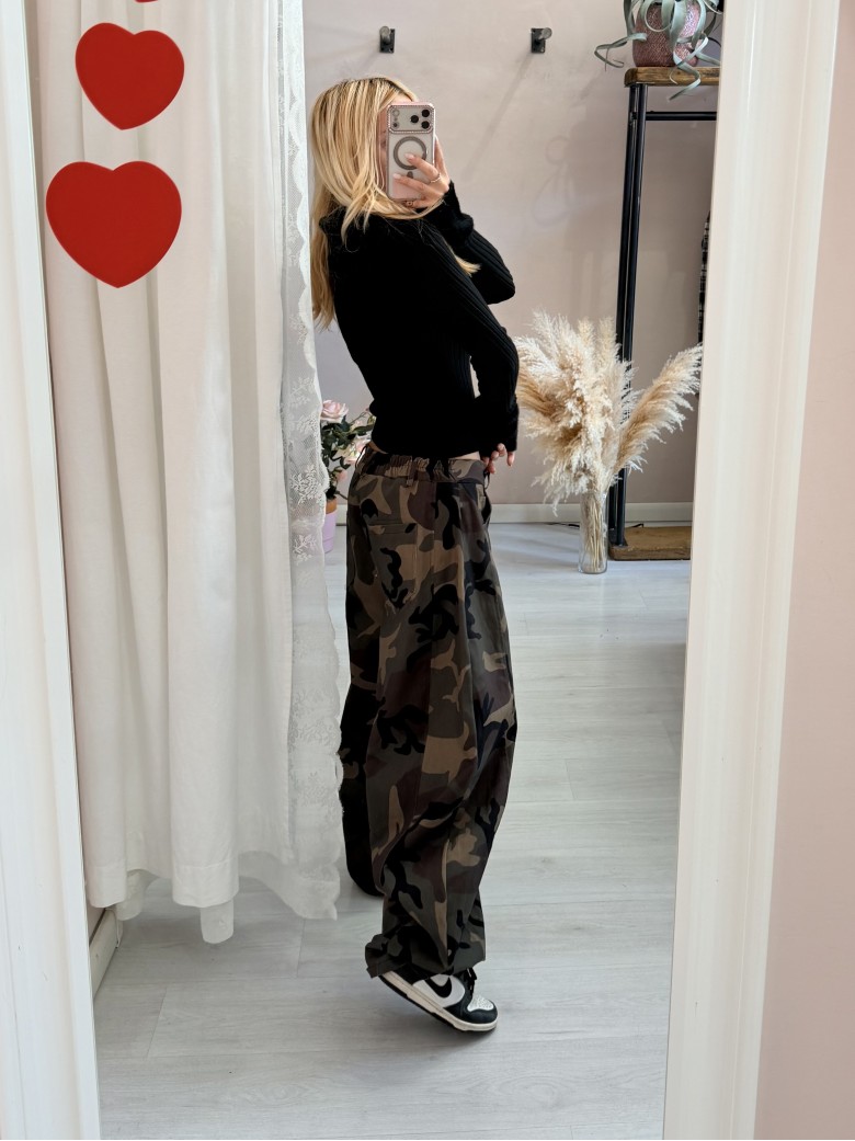 Pantaloni jeans camouflage mimetici