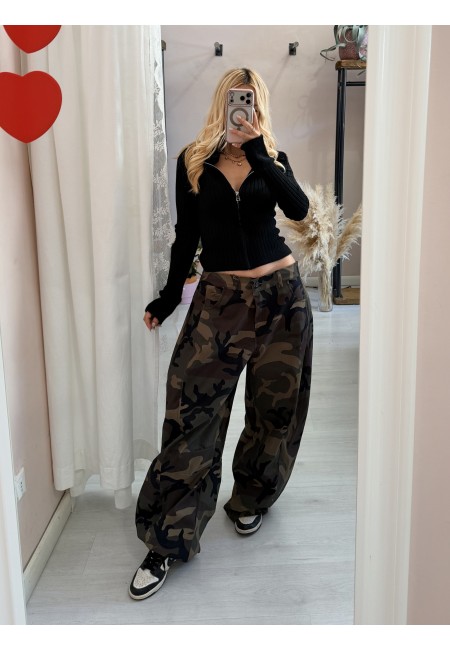 Pantaloni jeans camouflage mimetici