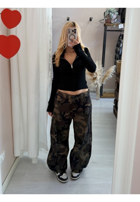 Pantaloni jeans camouflage mimetici