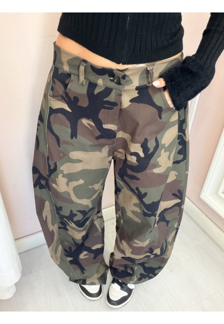 Pantaloni jeans camouflage mimetici