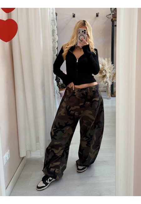Pantaloni jeans camouflage mimetici
