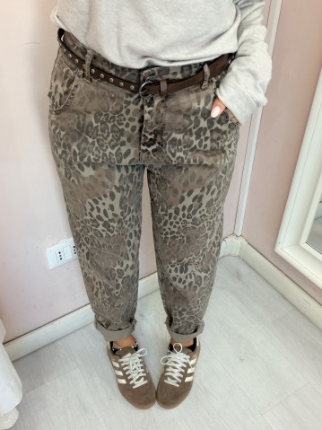 Pantaloni animalier leopardati morbidi