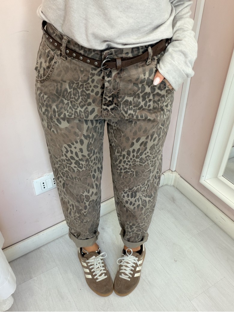 Pantaloni animalier leopardati morbidi