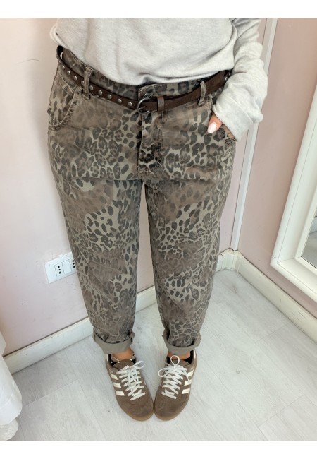 Pantaloni animalier leopardati morbidi