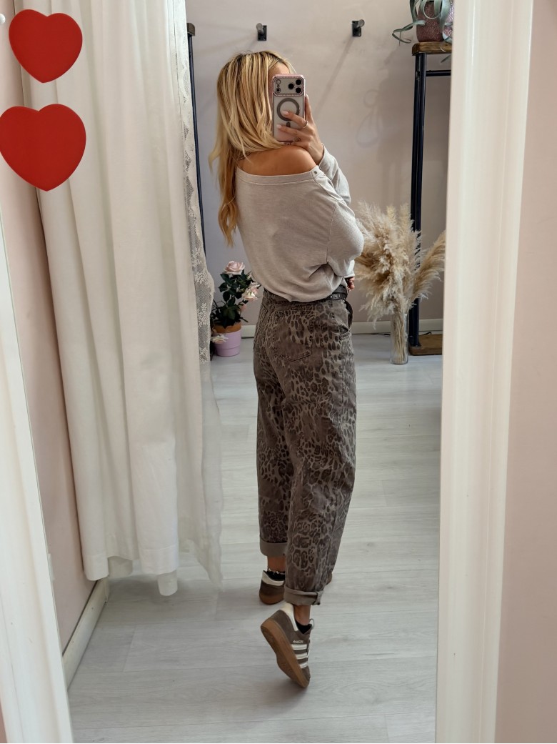 Pantaloni animalier leopardati morbidi