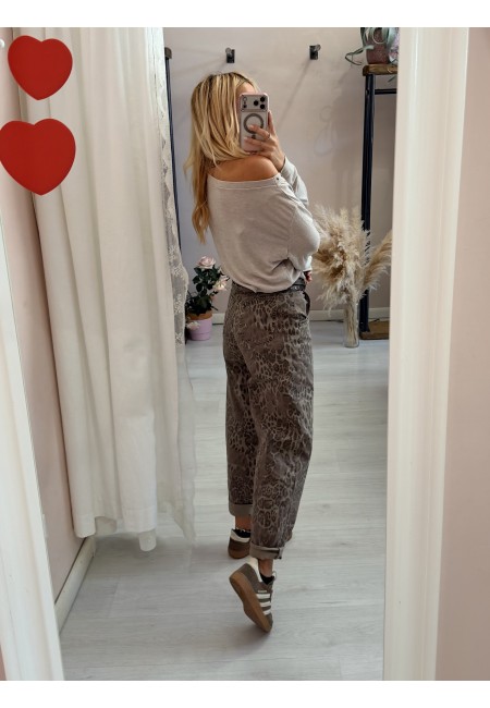 Pantaloni animalier leopardati morbidi