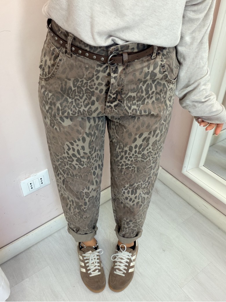 Pantaloni animalier leopardati morbidi