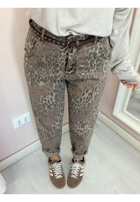 Pantaloni animalier leopardati morbidi