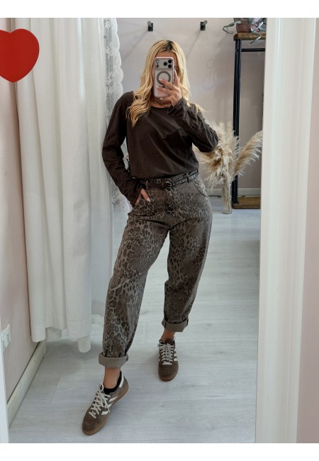 Pantaloni animalier leopardati morbidi