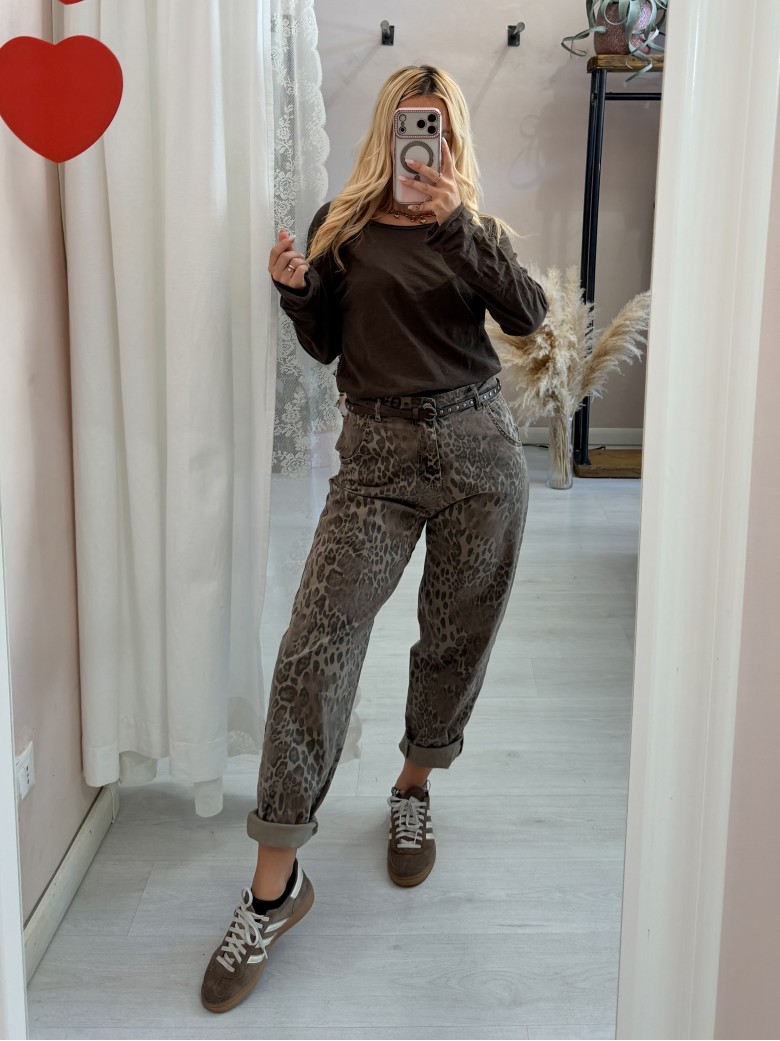 Pantaloni animalier leopardati morbidi