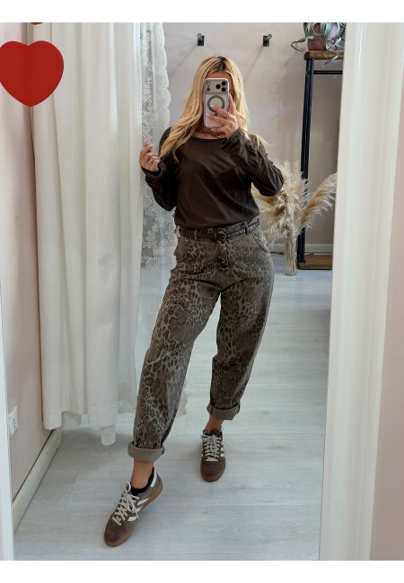 Pantaloni animalier leopardati morbidi