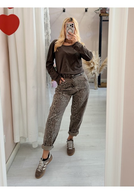 Pantaloni animalier leopardati morbidi