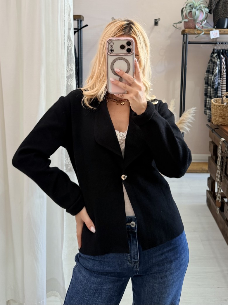Giacca in maglia nera