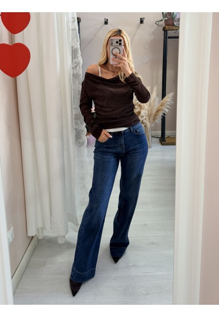 Blu jeans wide leg palazzo