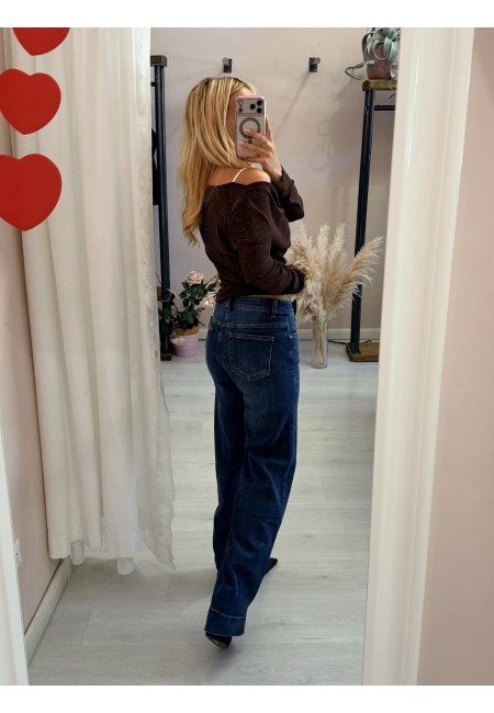 Blu jeans wide leg palazzo