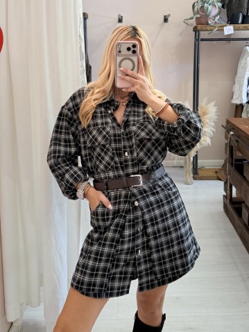 Set Vestito + gonna a quadri nero