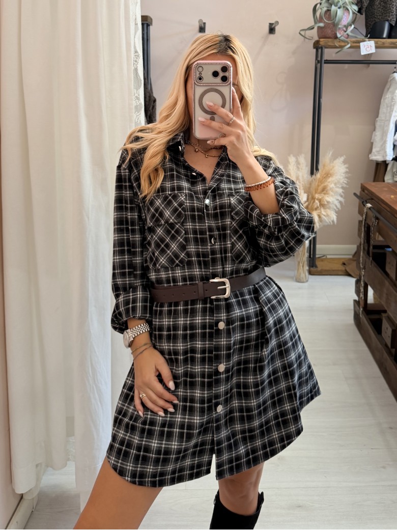 Set Vestito + gonna a quadri nero