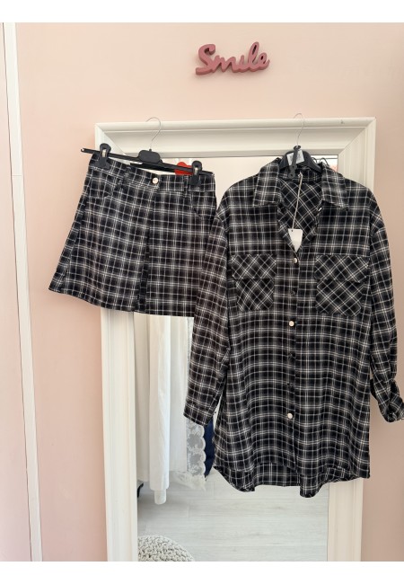 Set Vestito + gonna a quadri nero