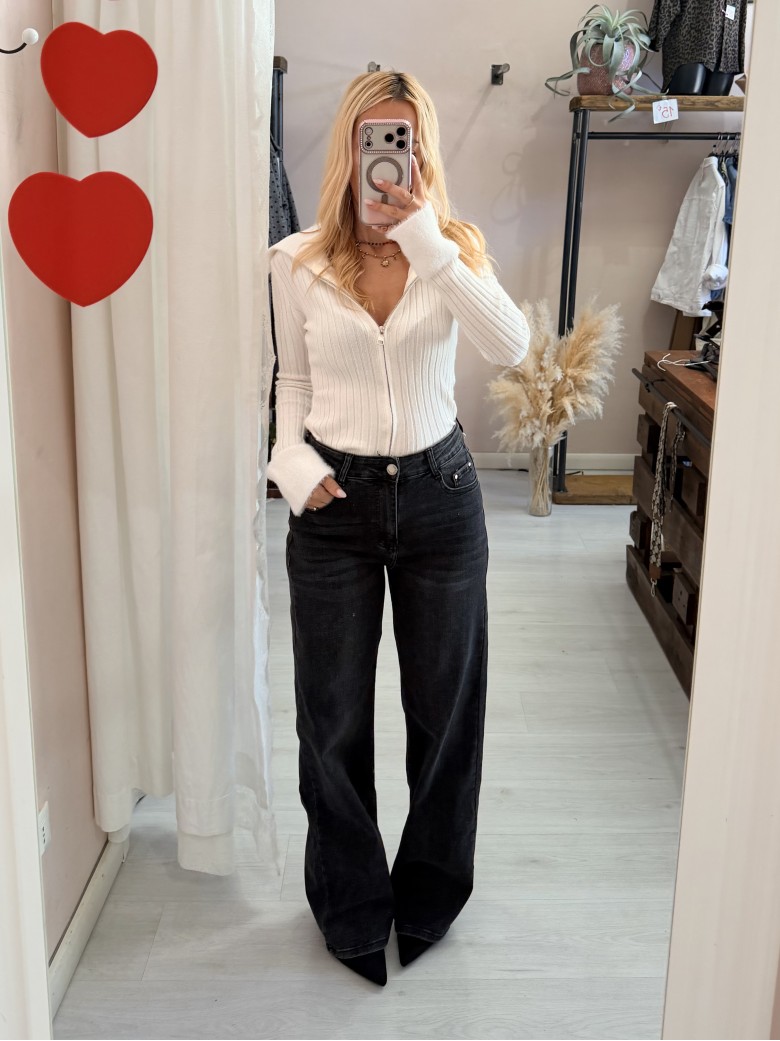 Jeans wide leg neri vintage