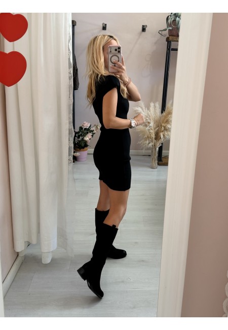 Vestito ILARIA mezze maniche nero
