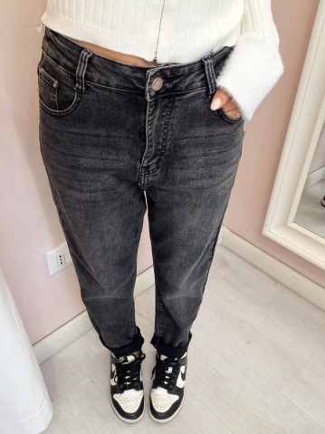 Jeans grigi morbidi momfit