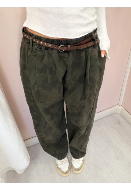Pantaloni camouflage mimetici verdi