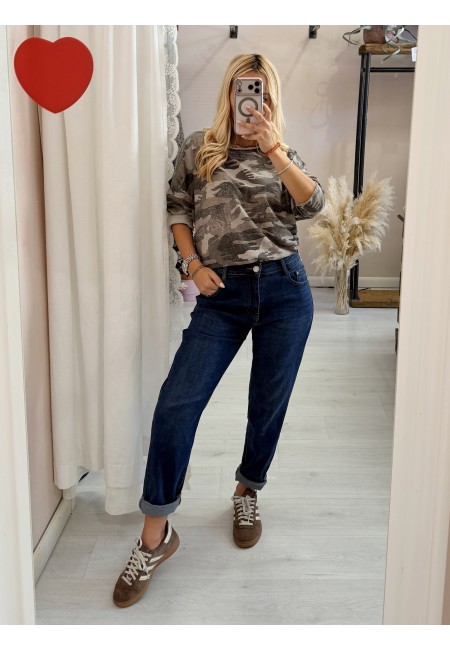 Maglia felpina morbida mimetica beige