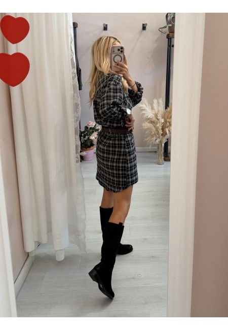 Set Vestito + gonna a quadri nero