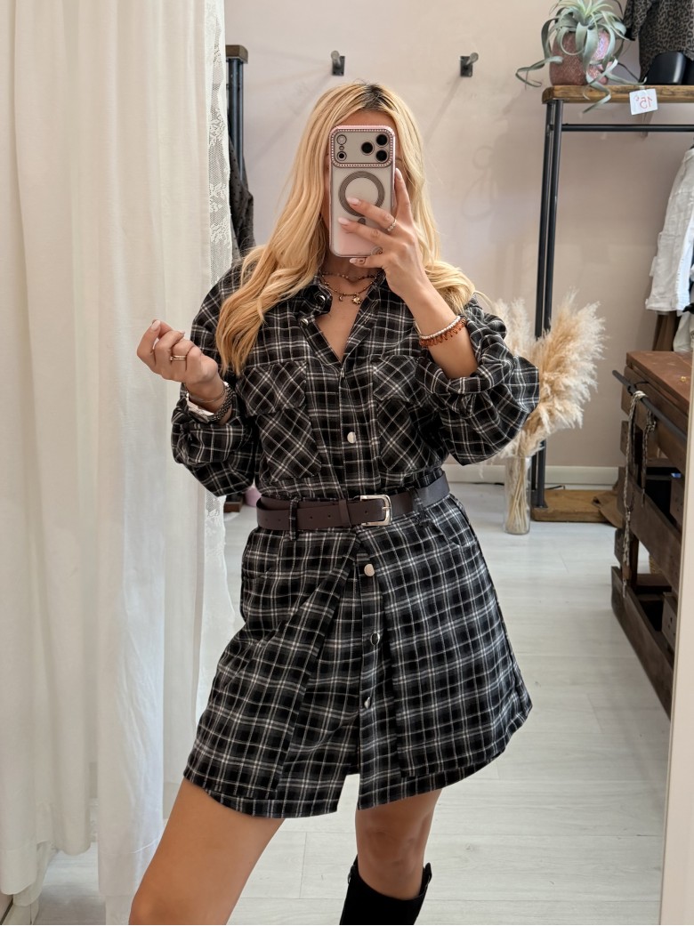 Set Vestito + gonna a quadri nero