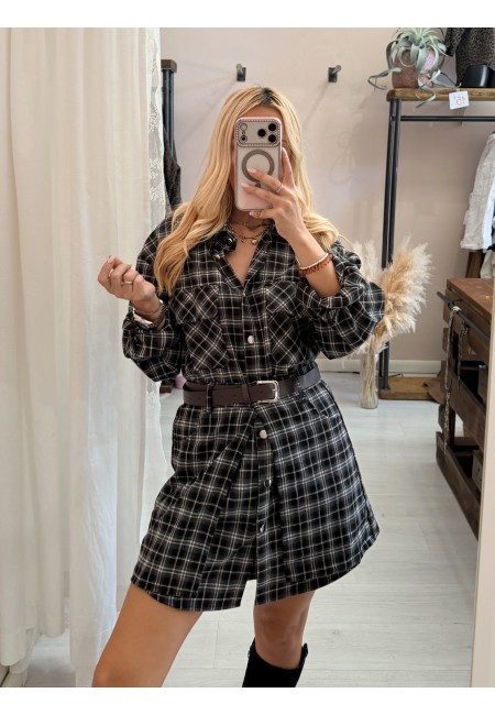 Set Vestito + gonna a quadri nero