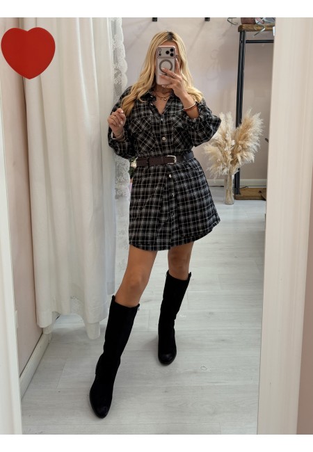 Set Vestito + gonna a quadri nero