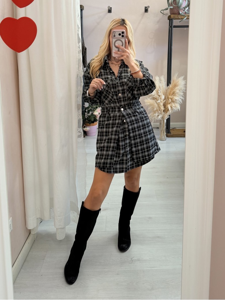 Set Vestito + gonna a quadri nero