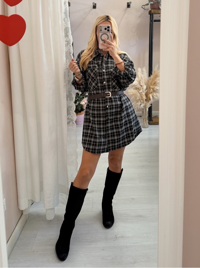 Set Vestito + gonna a quadri nero