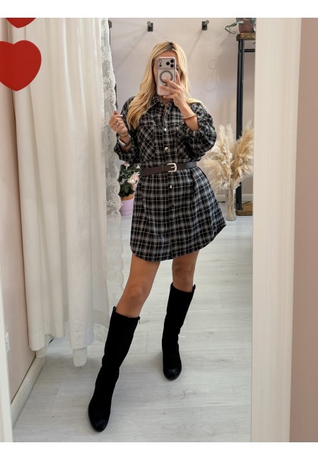 Set Vestito + gonna a quadri nero