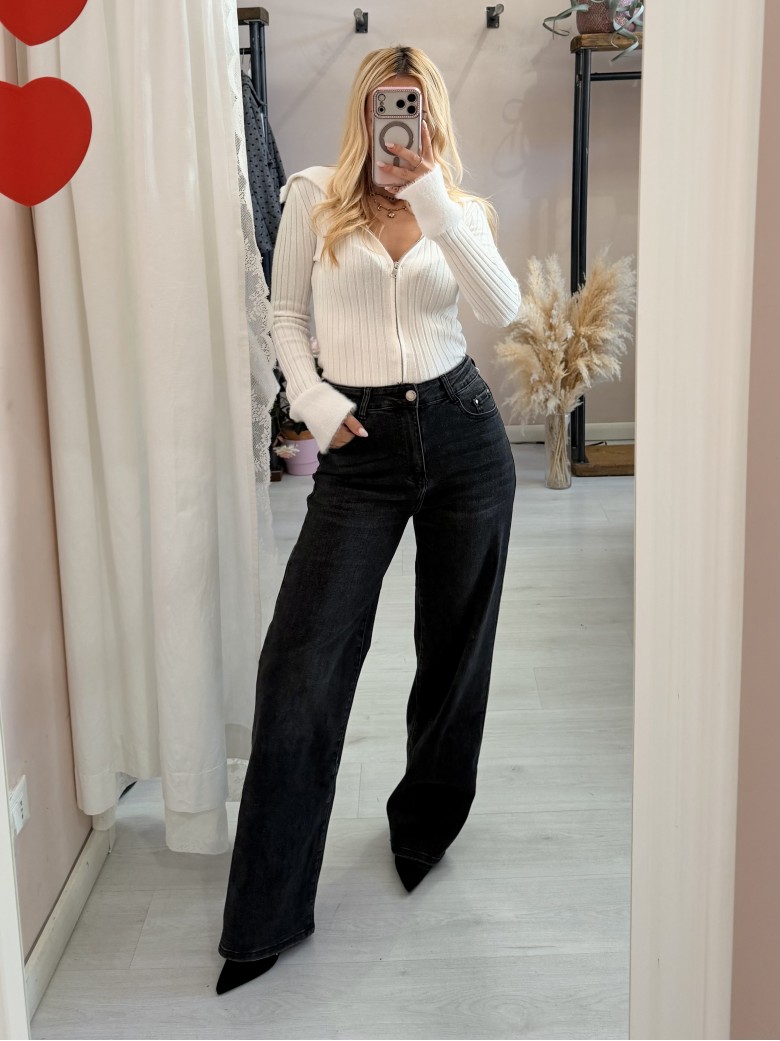 Jeans wide leg neri vintage
