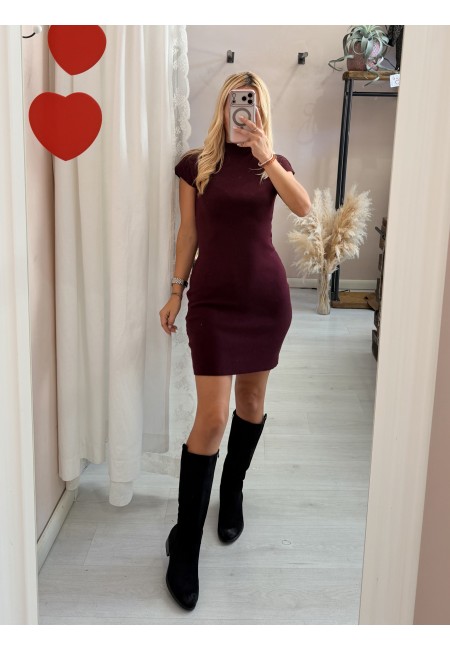 Vestito ILARIA mezze maniche bordeaux