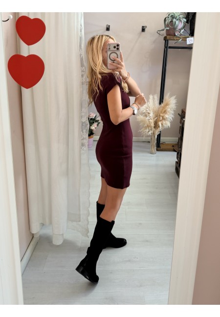 Vestito ILARIA mezze maniche bordeaux