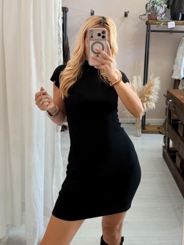 Vestito ILARIA mezze maniche nero